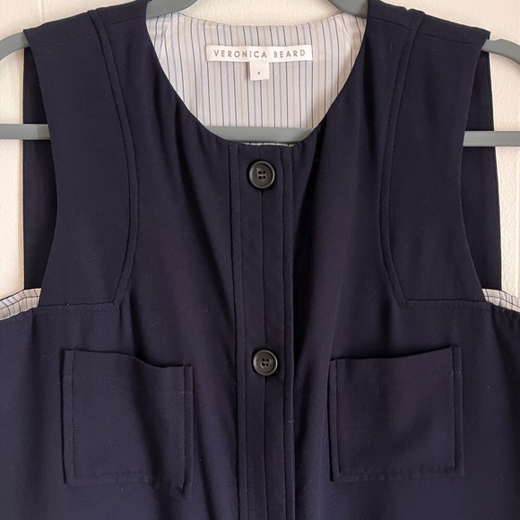 Veronica Beard Mod Button Front Dress - Picture 2 of 4